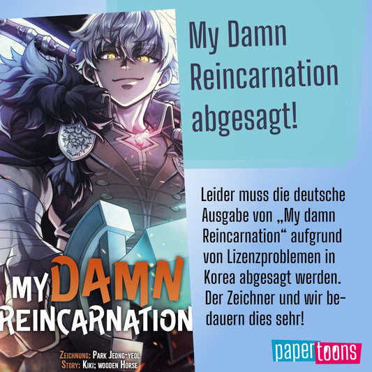 Deutsche Ausgabe von "My Damn Reincarnation" leider abgesagt