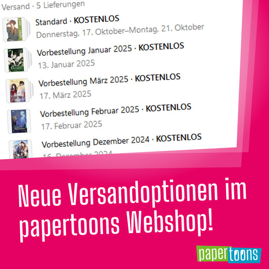 Neue Versandoptionen im papertoons Webshop