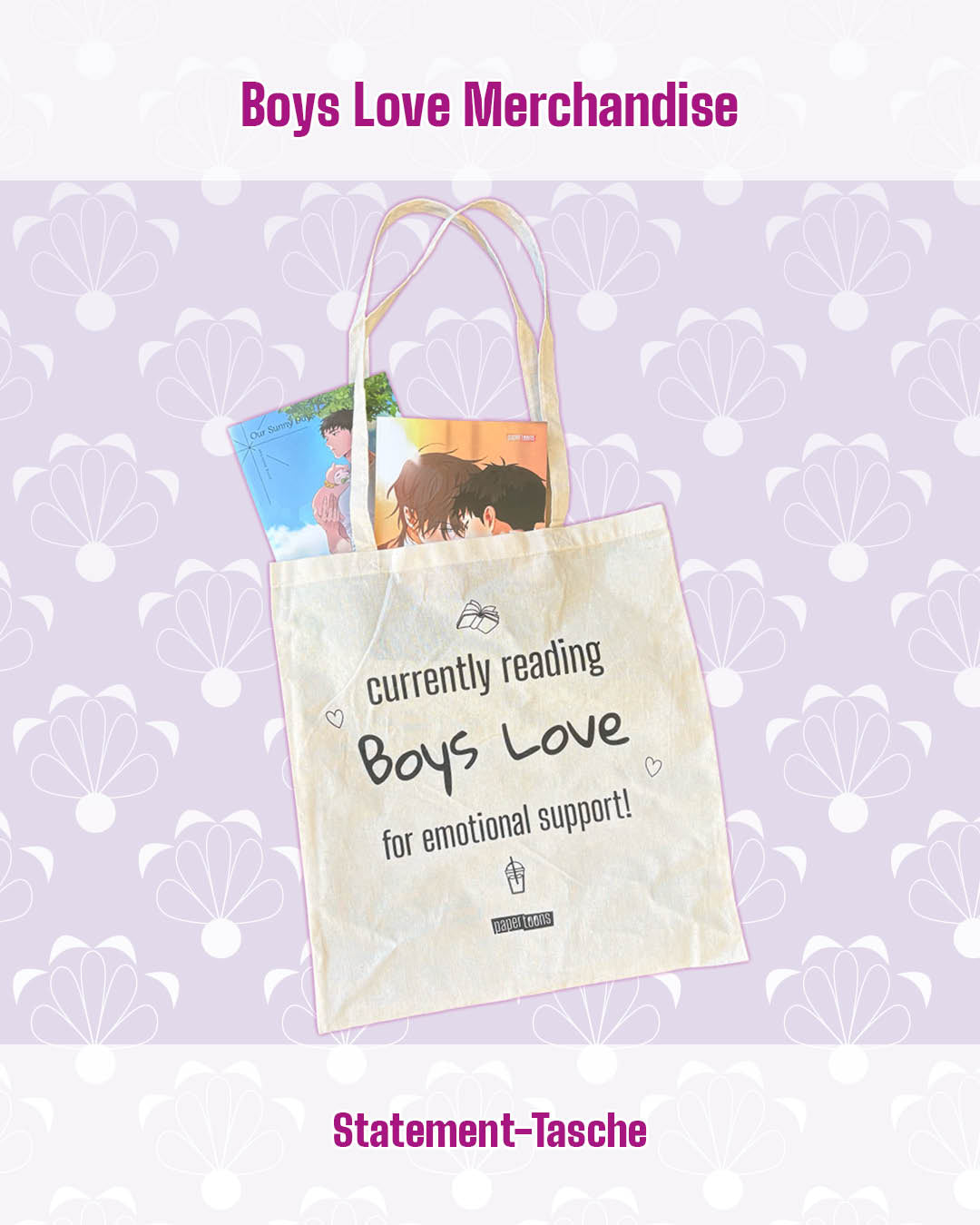 papertoons Merchandise: Boys Love Statement-Tasche