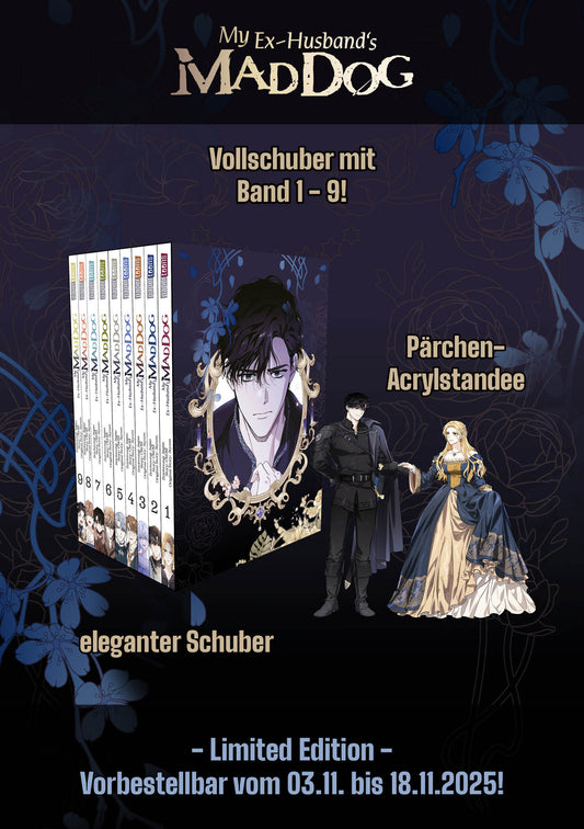 My Ex-Husband's Mad Dog Limited Edition: Sammelschuber inkl. Band 1-9 mit Acrylaufsteller
